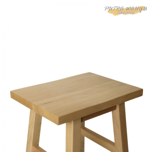 Stool Cafe Minimalis Teak Natural - Gambar 3