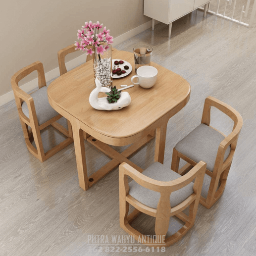 set meja makan modern minimalis