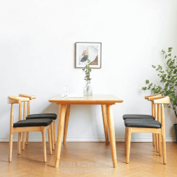 set meja makan skandinavia mewah